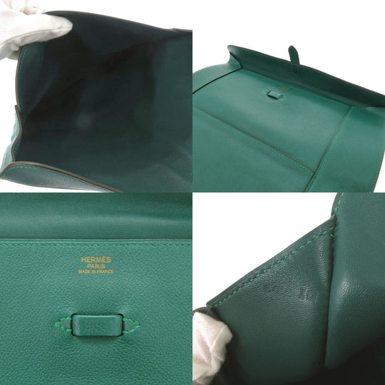 HERMES Clutch bag Evercolor Malachite Pre-Pla 33 mens Used Authentic