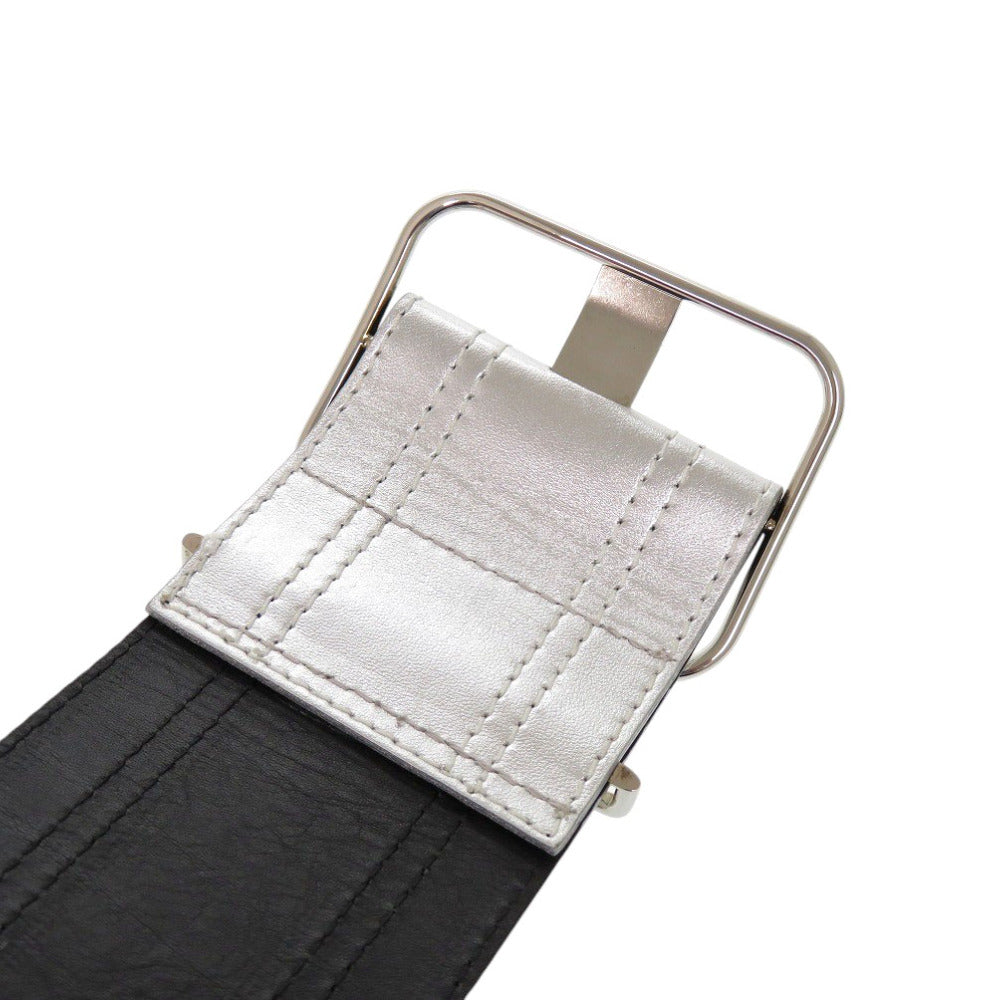 ROGERVIVIER belt leather Silver Women 75 Used Authentic