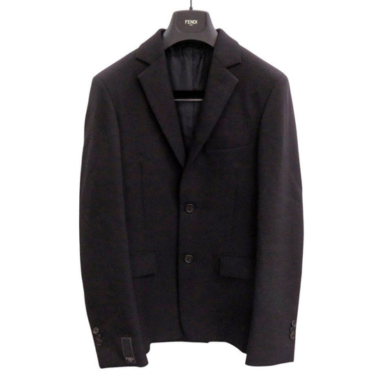 FENDI tailored jacket FJ0853 Wool, Polyurethane black mens 44 Used Authentic