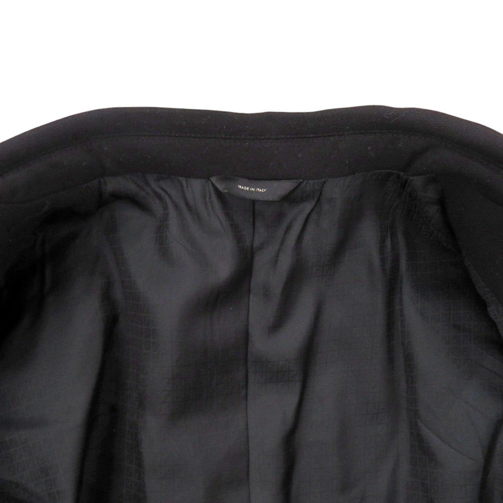 FENDI tailored jacket FJ0853 Wool, Polyurethane black mens 44 Used Authentic