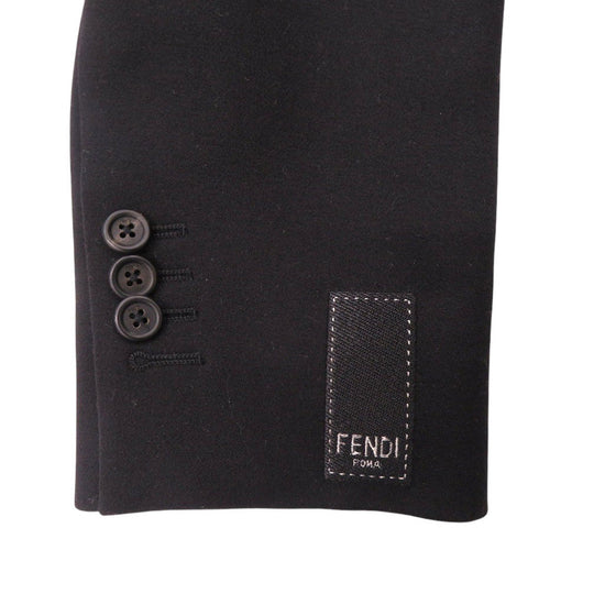 FENDI tailored jacket FJ0853 Wool, Polyurethane black mens 44 Used Authentic