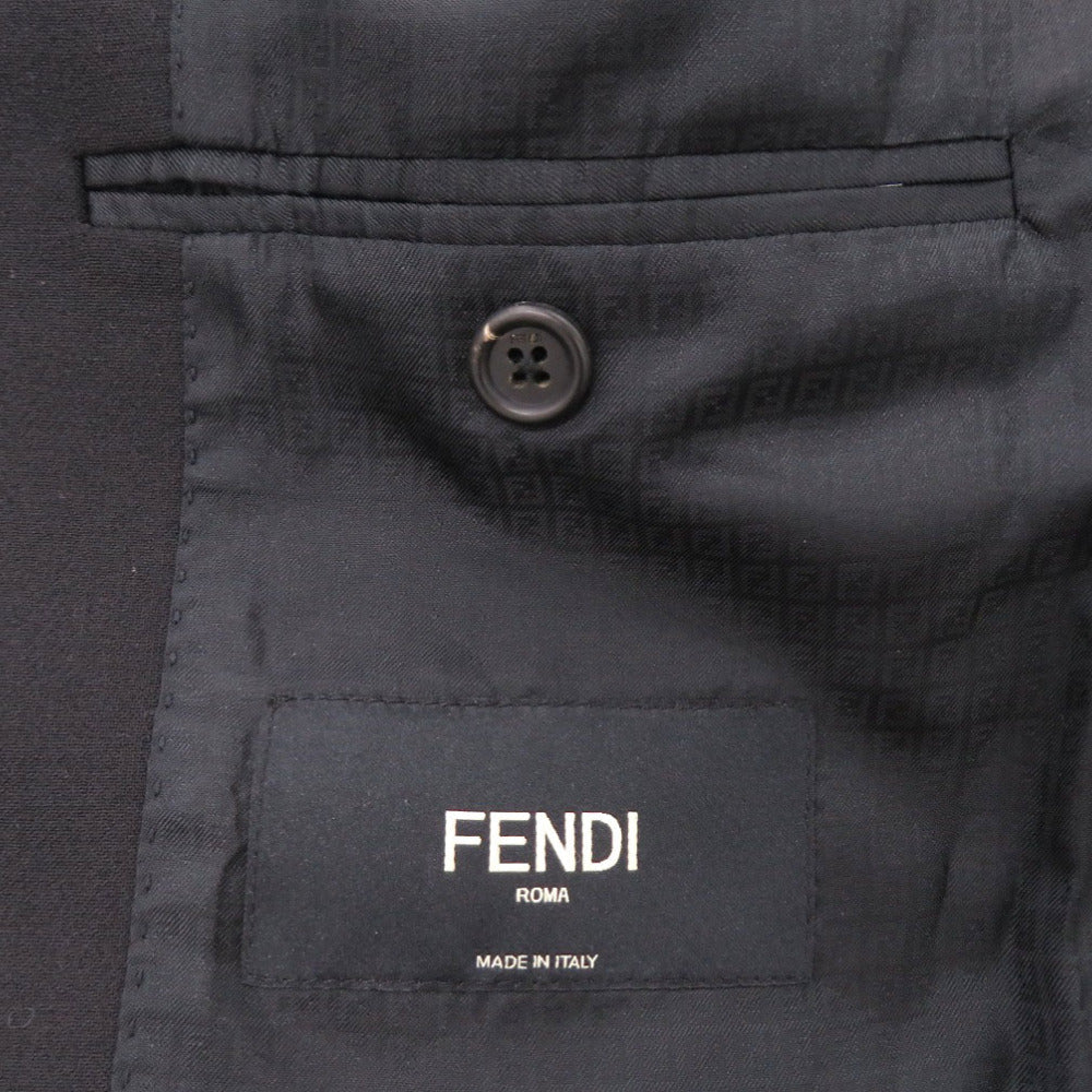 FENDI tailored jacket FJ0853 Wool, Polyurethane black mens 44 Used Authentic