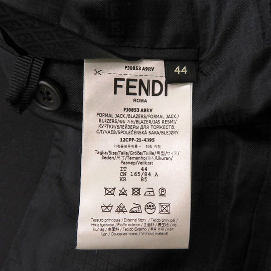 FENDI tailored jacket FJ0853 Wool, Polyurethane black mens 44 Used Authentic