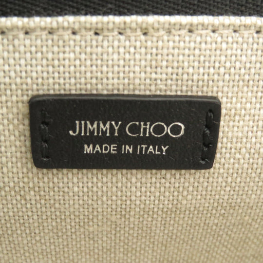 JIMMY CHOO Handbag enamel black VARENNE Small Women Used Authentic