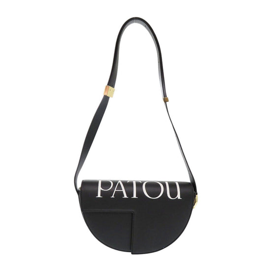 PATOU Shoulder Bag Calfskin black Women Used Authentic