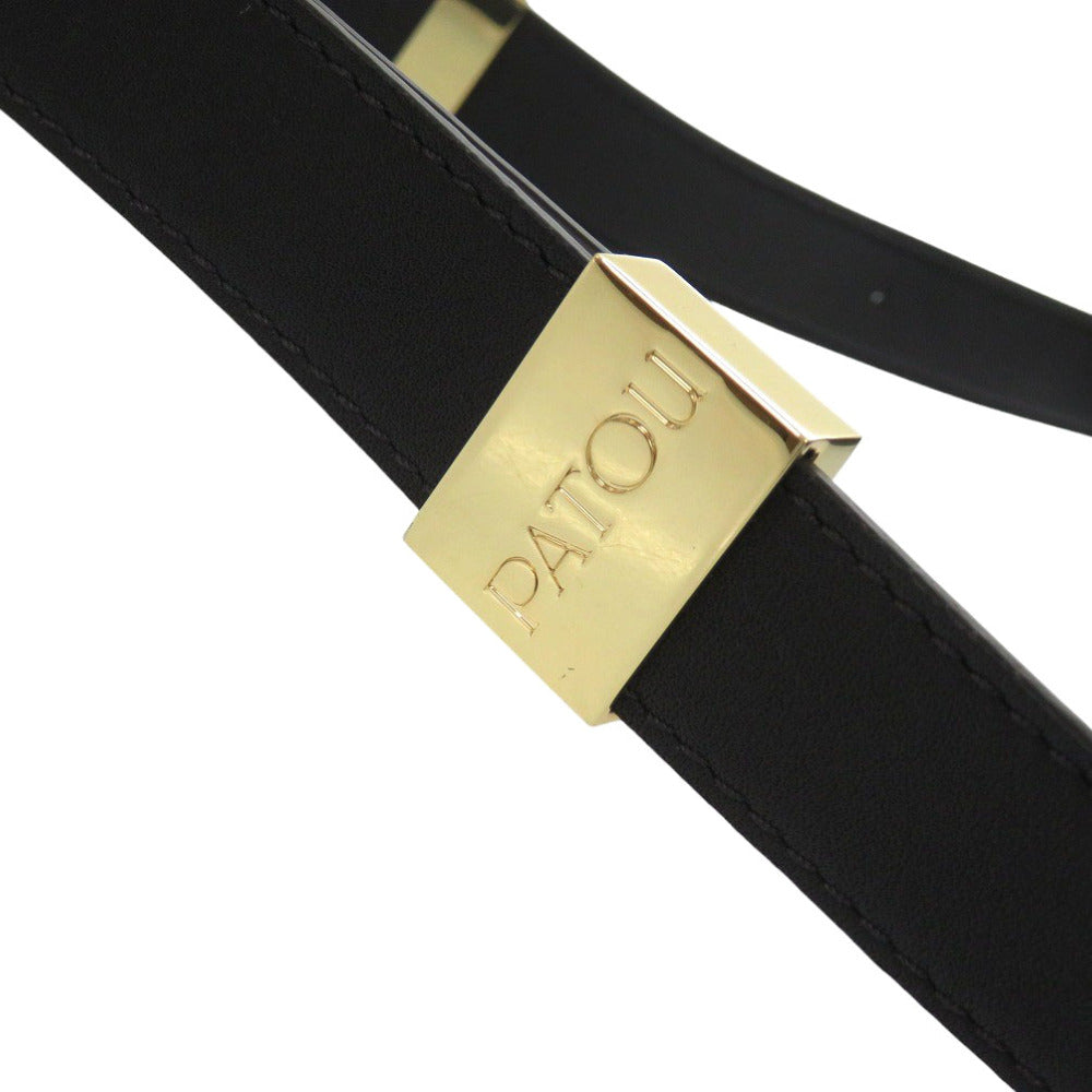 PATOU Shoulder Bag Calfskin black Women Used Authentic