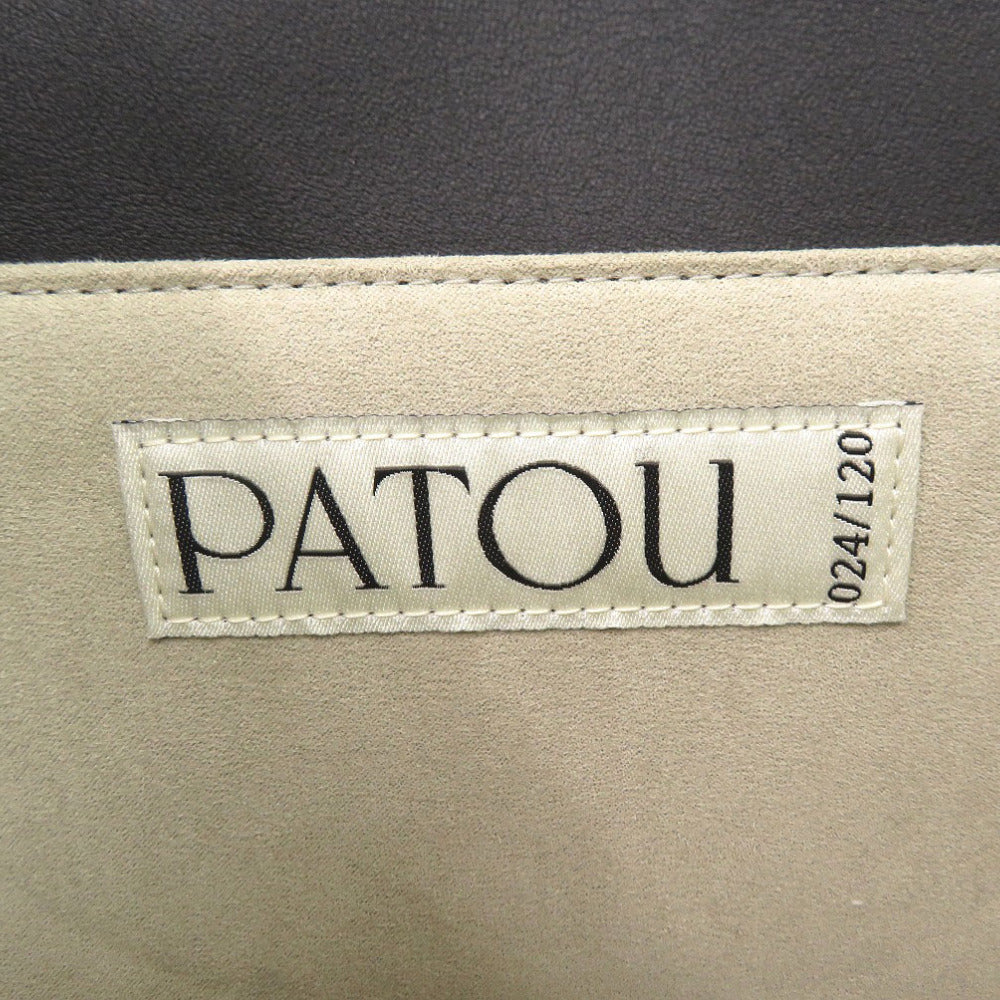 PATOU Shoulder Bag Calfskin black Women Used Authentic