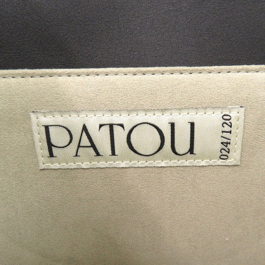 PATOU Shoulder Bag Calfskin black Women Used Authentic