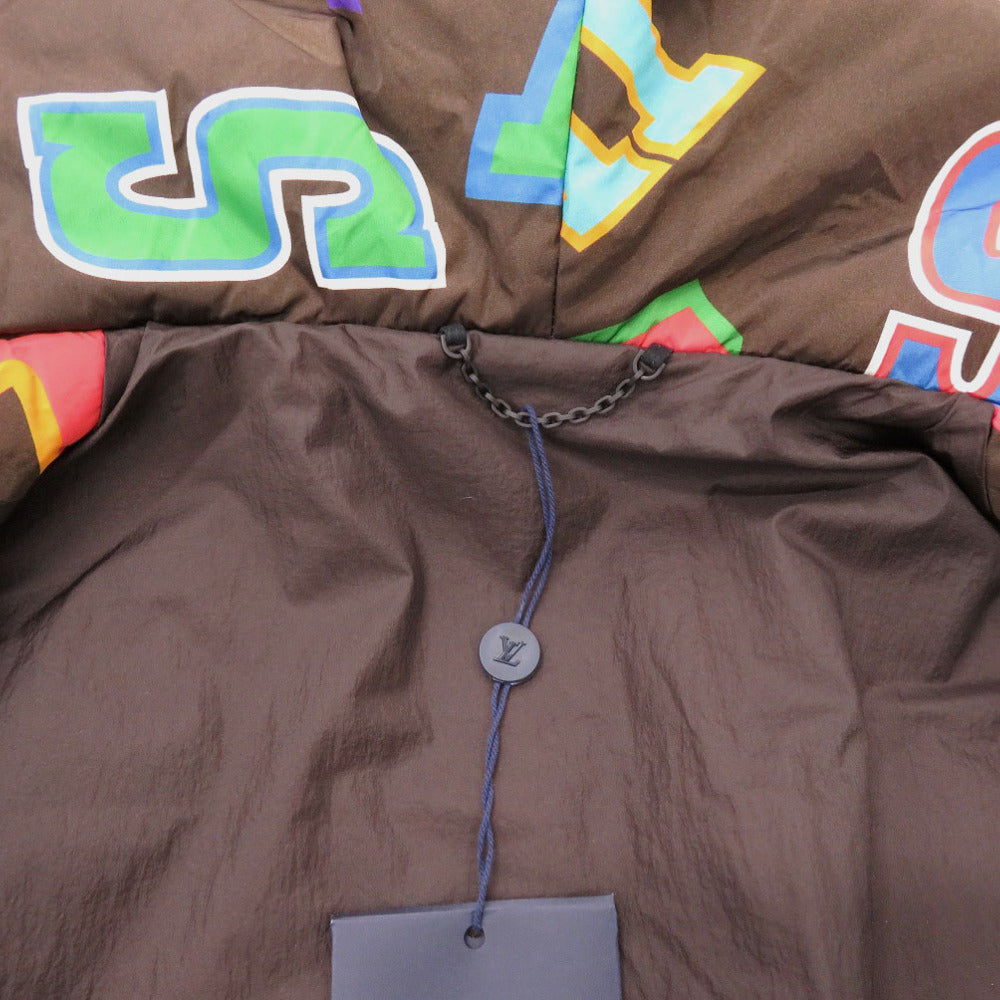 LOUIS VUITTON Blouson RM212M Nylon Brown 21AWxNBA Letter Nylon Blouson mens 48 Used Authentic