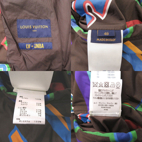 LOUIS VUITTON Blouson RM212M Nylon Brown 21AWxNBA Letter Nylon Blouson mens 48 Used Authentic