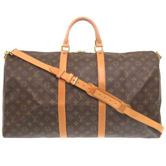 LOUIS VUITTON Boston Duffel bag M41414 Monogram canvas Brown Monogram Keepall bandouliere55 mens Used Authentic