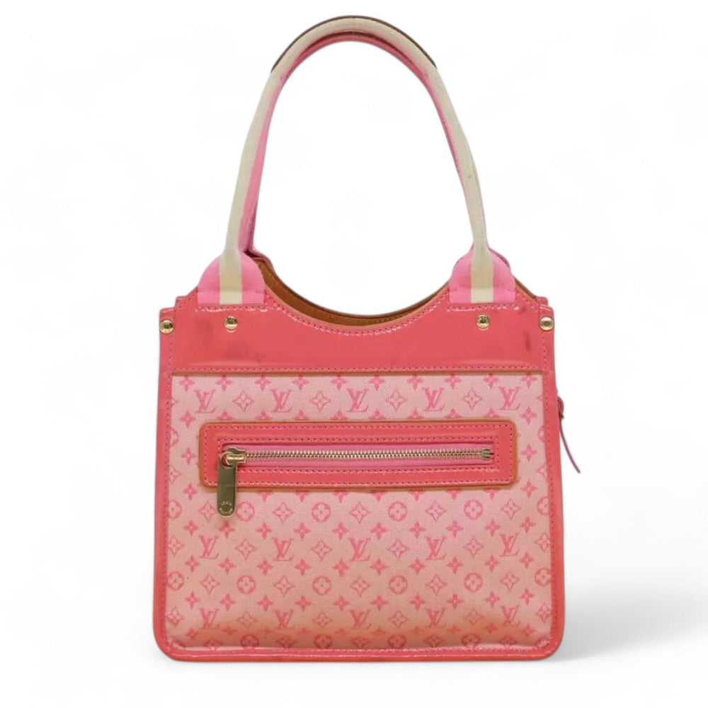 Louis Vuitton Monogram Mini Sac Catrain Hand Bag Strawberry Pink Canvas Women's Tote