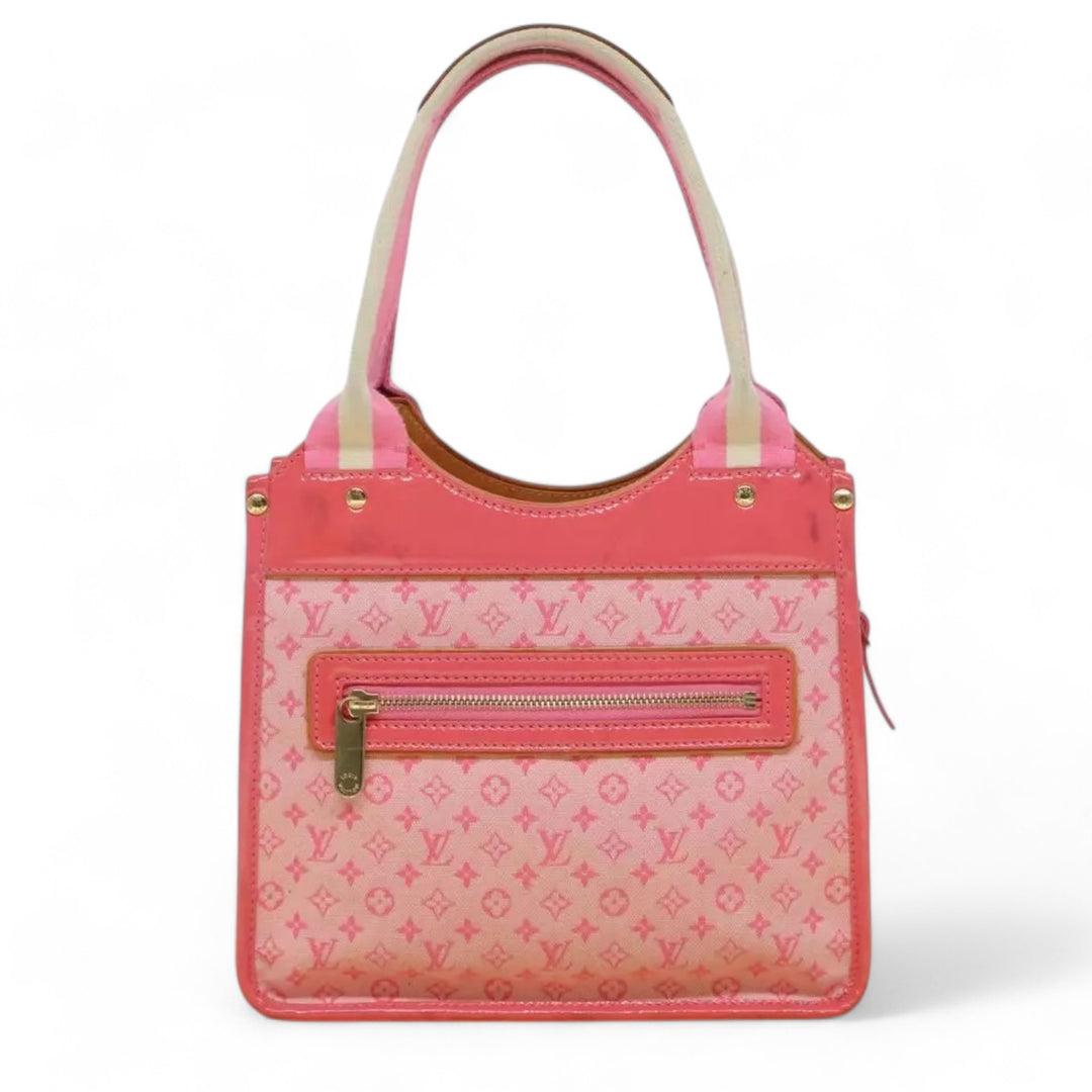 Louis Vuitton Monogram Mini Sac Catrain Hand Bag Strawberry Pink Canvas Women's Tote