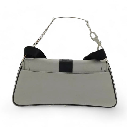 Christian Dior Hardcore Shoulder Bag Canvas Silver Womens Handbag