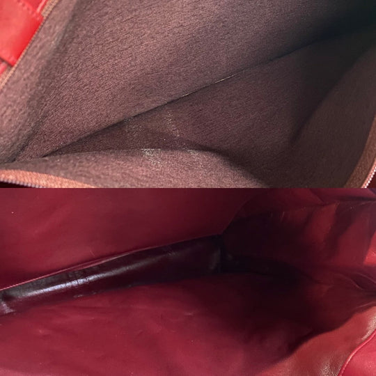 CHANEL Tote Bag lambskin wine-red