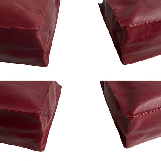 CHANEL Tote Bag lambskin wine-red