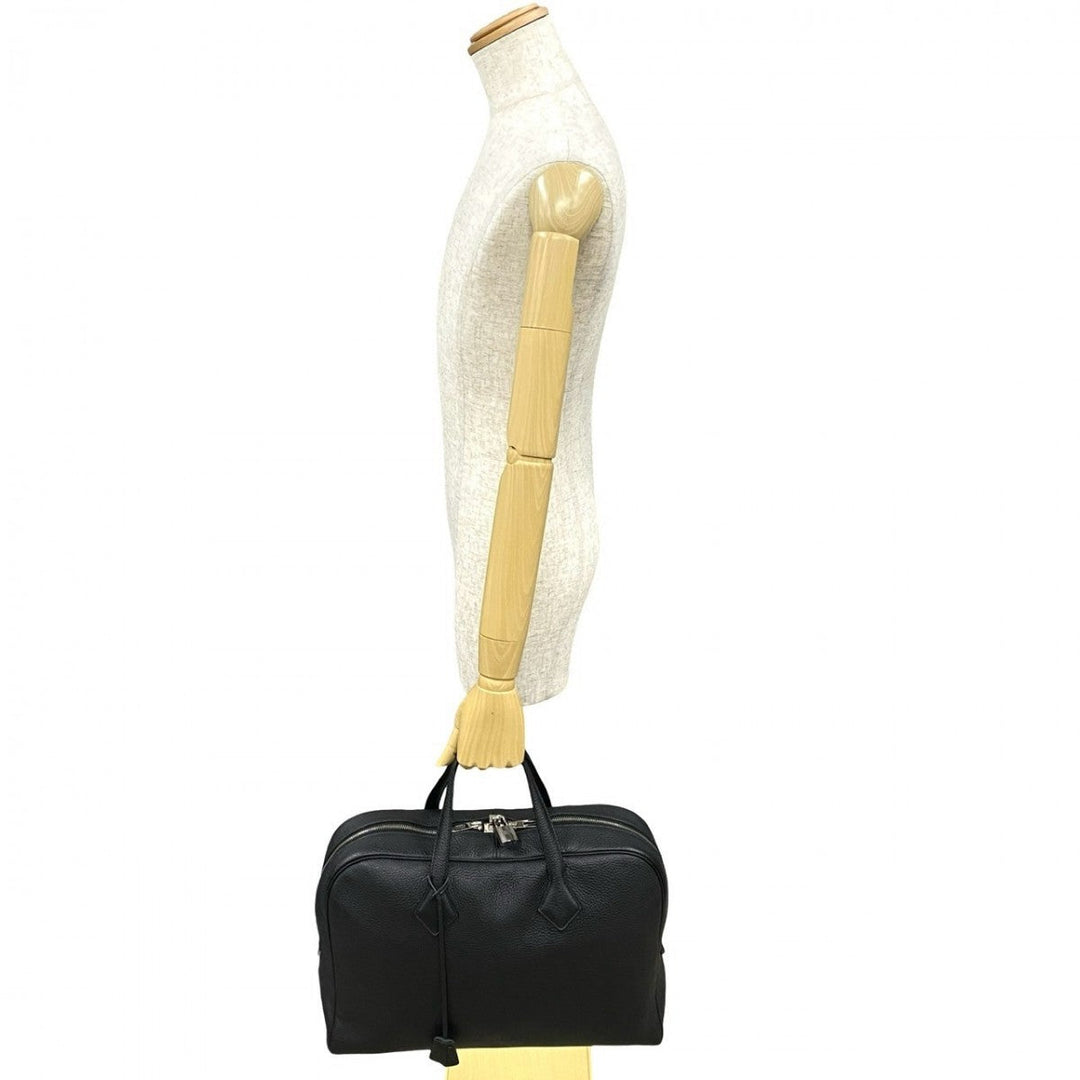HERMES Boston Duffel bag Taurillon Clemence black Victoria 40