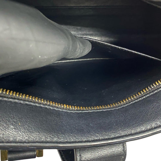 YVES SAINT LAURENT Shoulder Bag leather black Baby mosquito bus
