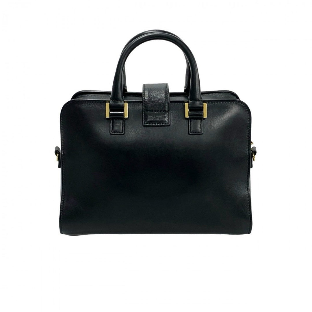 YVES SAINT LAURENT Shoulder Bag leather black Baby mosquito bus