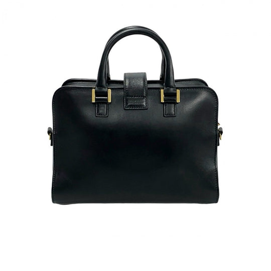 YVES SAINT LAURENT Shoulder Bag leather black Baby mosquito bus