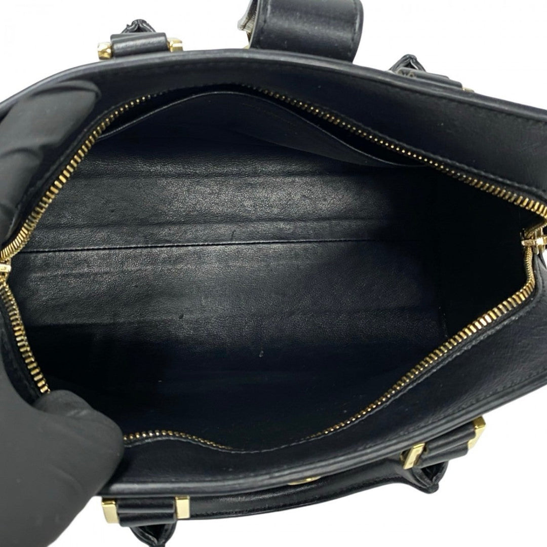 YVES SAINT LAURENT Shoulder Bag leather black Baby mosquito bus