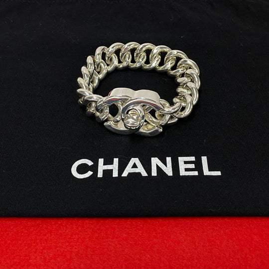 CHANEL bracelet metal Silver Turnlock Bracelet