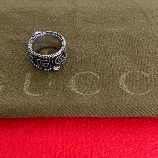GUCCI Ring Silver925 Silver Snake & Double G Ring