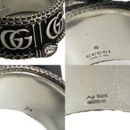GUCCI Ring Silver925 Silver Snake & Double G Ring