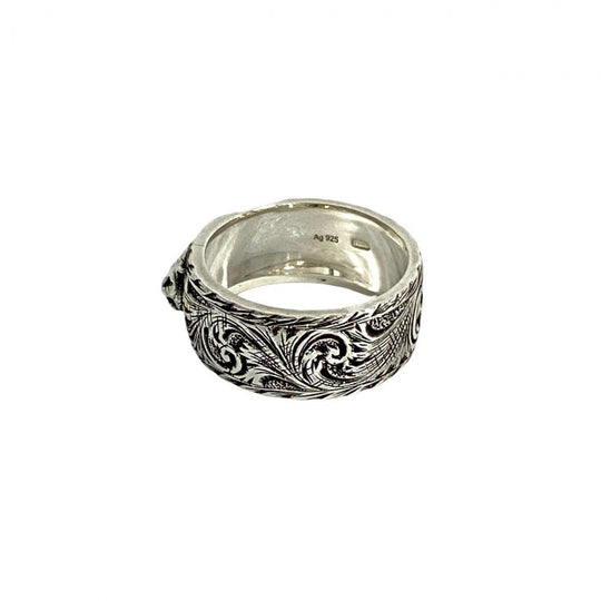 GUCCI Ring Silver925 Silver Taiga head