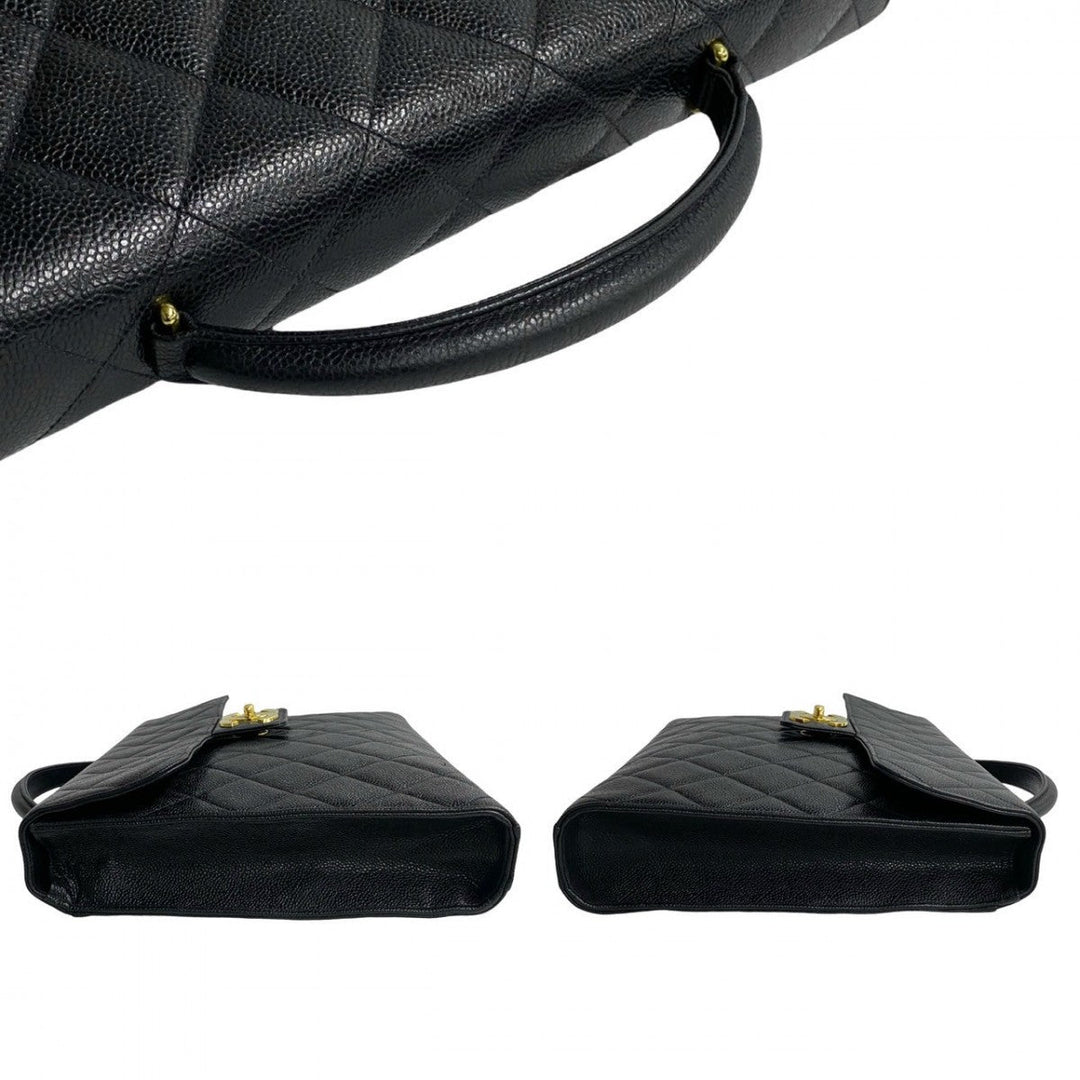 CHANEL Business bag Matt caviar skin black Matrasse
