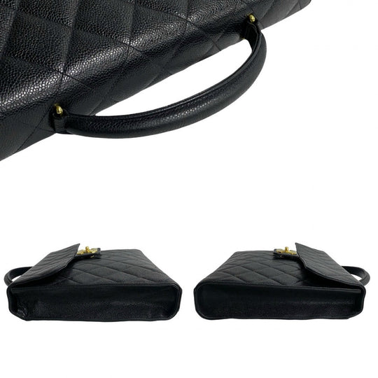 CHANEL Business bag Matt caviar skin black Matrasse