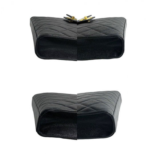 CHANEL Business bag Matt caviar skin black Matrasse