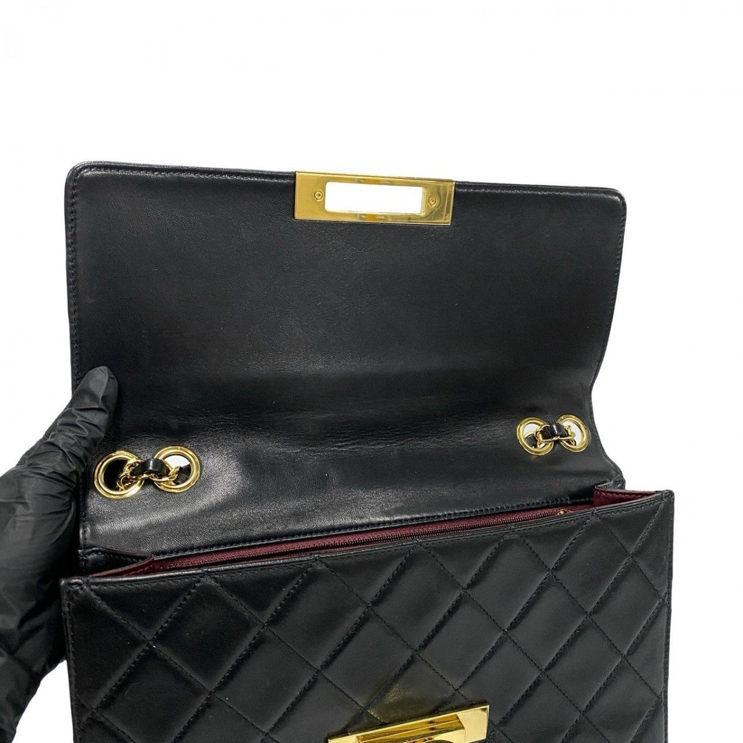 CHANEL Shoulder Bag lambskin black