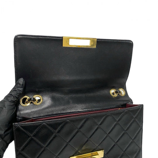 CHANEL Shoulder Bag lambskin black