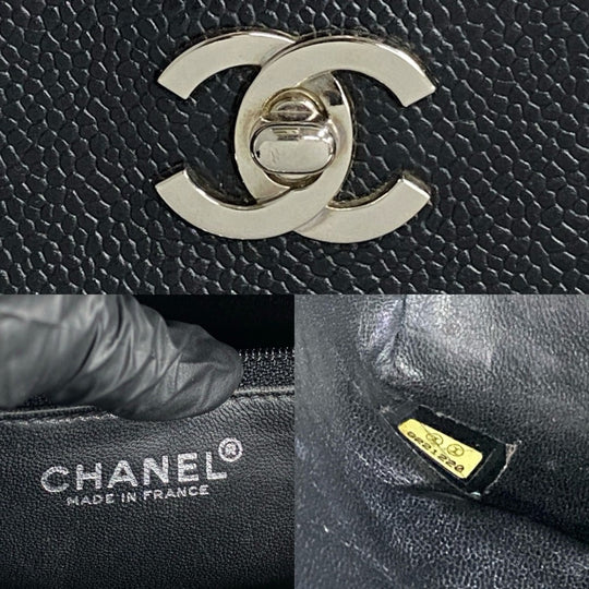 CHANEL Tote Bag leather black