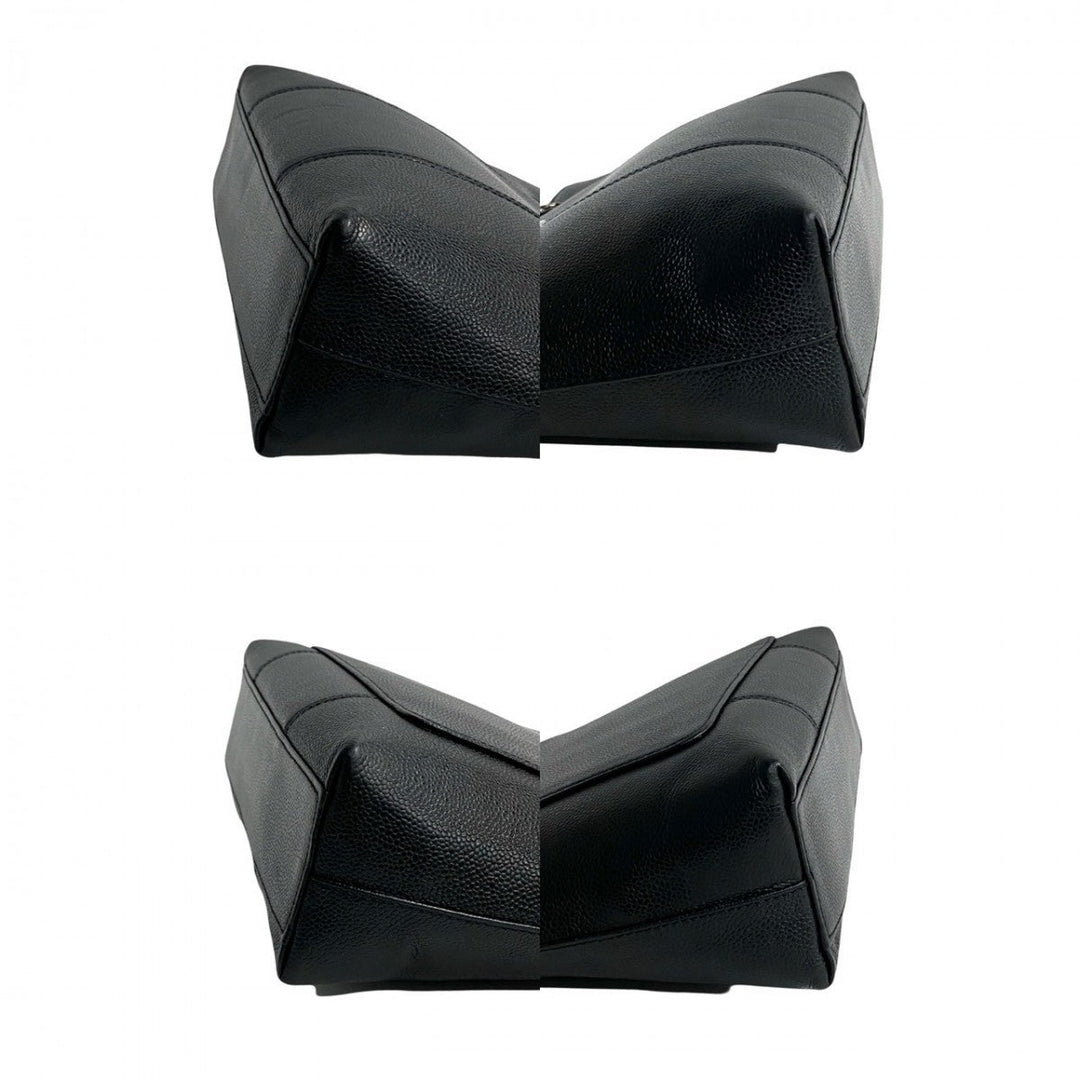 CHANEL Tote Bag leather black