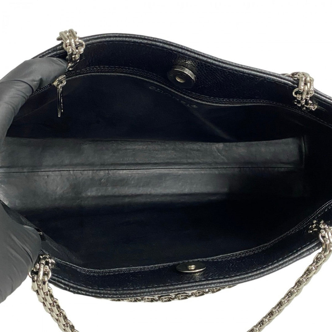 CHANEL Tote Bag leather black