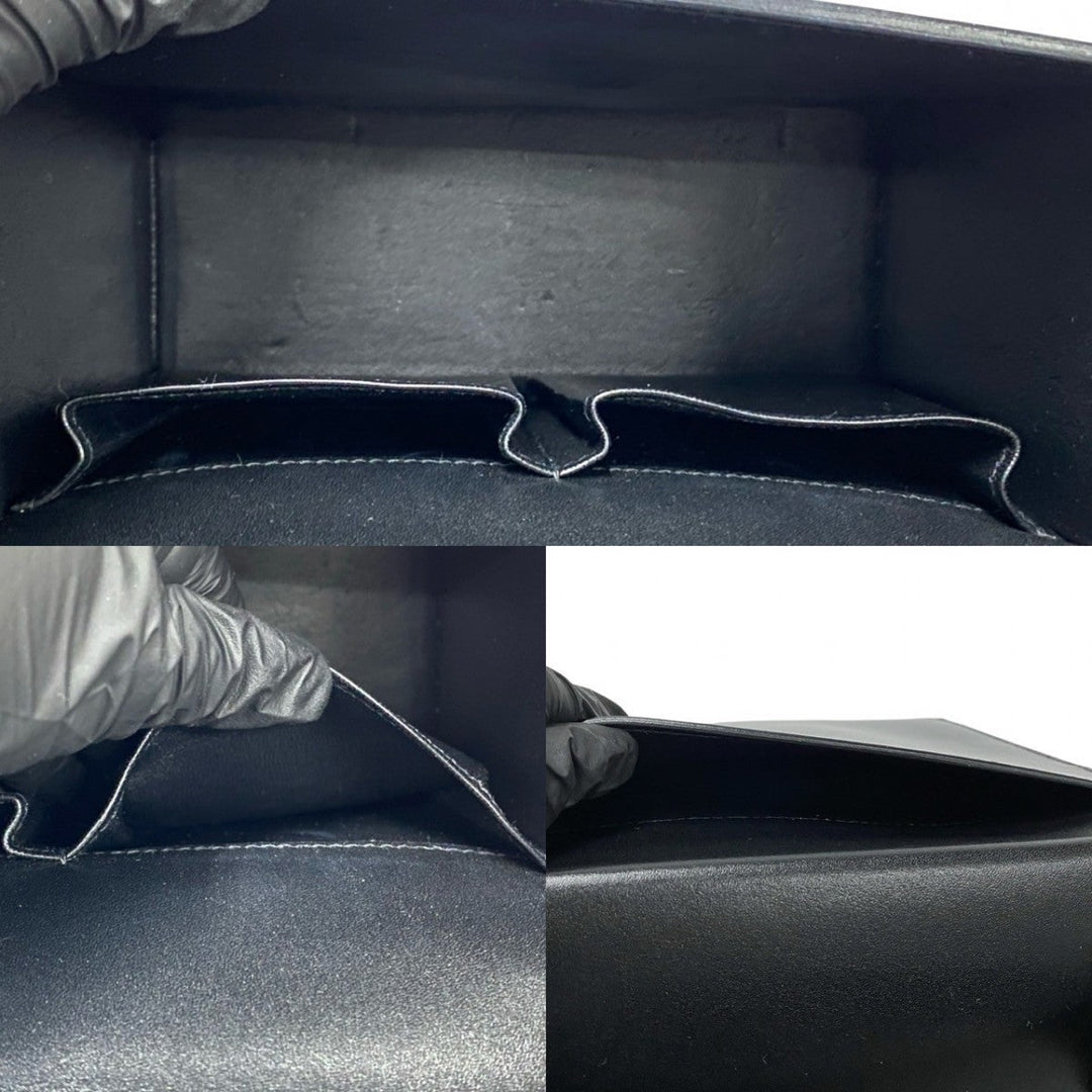 HERMES Shoulder Bag Box scarf black cinematic