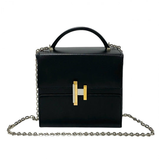 HERMES Shoulder Bag Box scarf black cinematic
