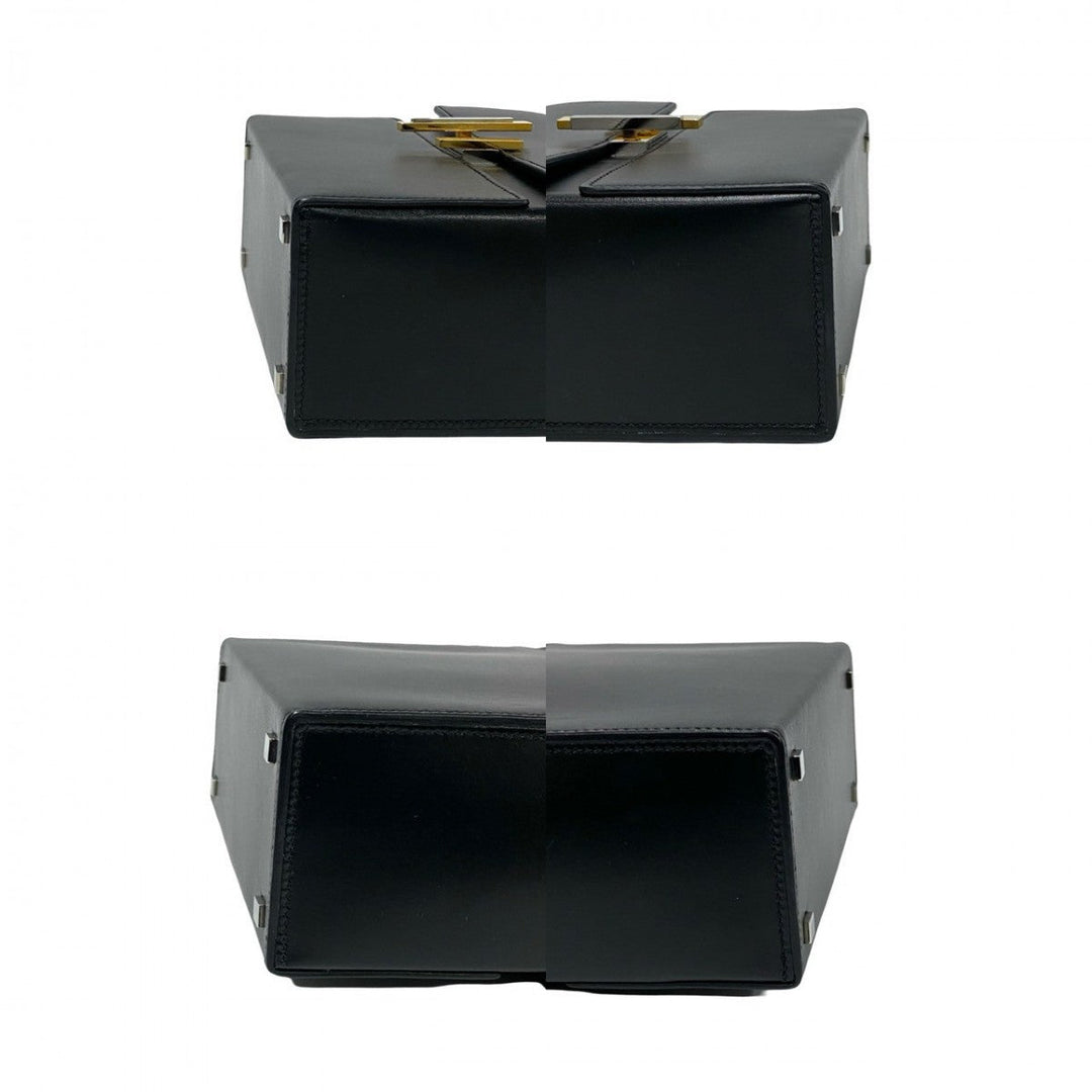 HERMES Shoulder Bag Box scarf black cinematic