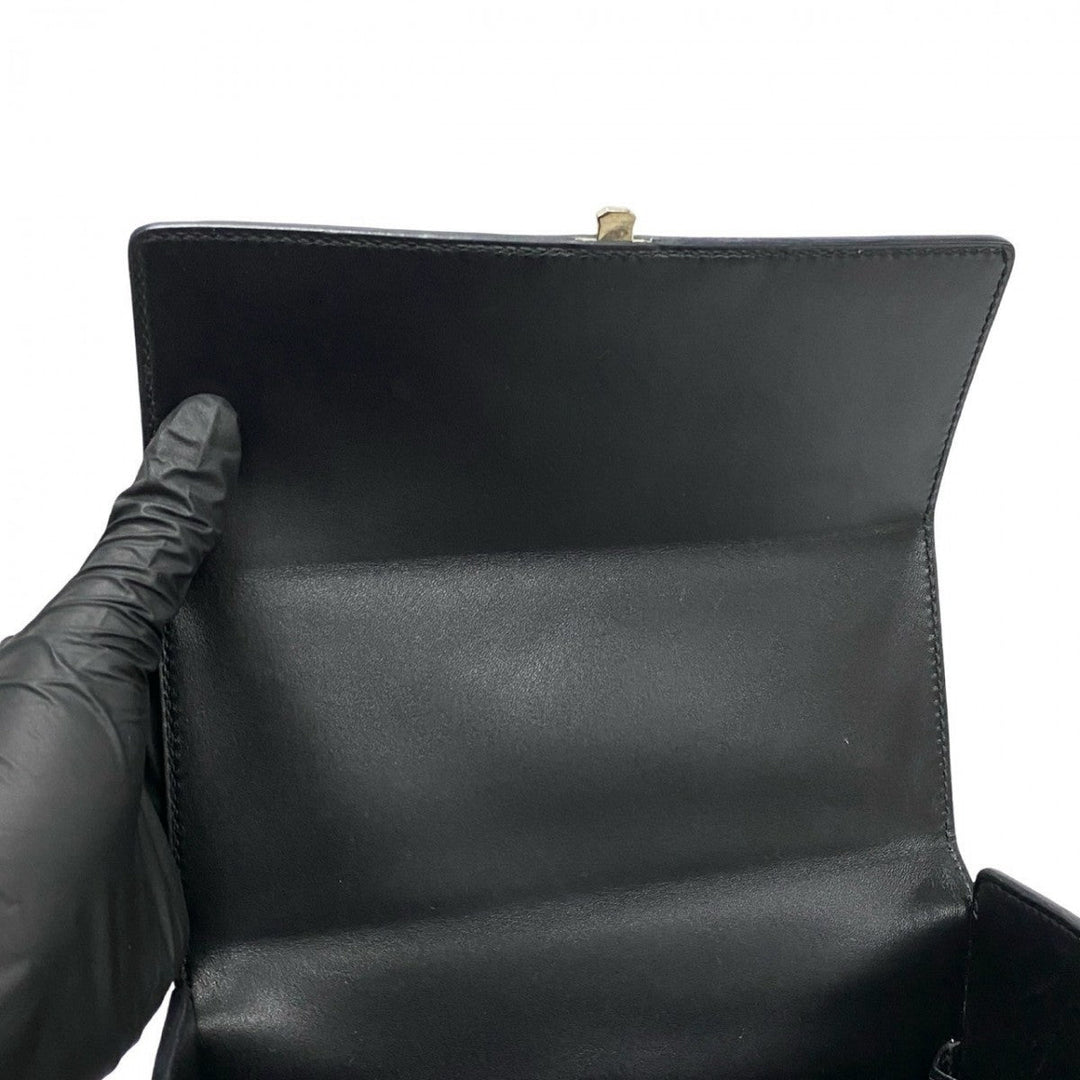 HERMES Shoulder Bag Box scarf black cinematic