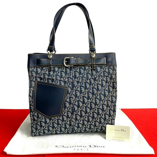 Dior Tote Bag leather Navy