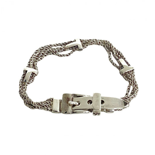 TIFFANY&Co. bracelet Silver925 Silver T rope belt bracelet
