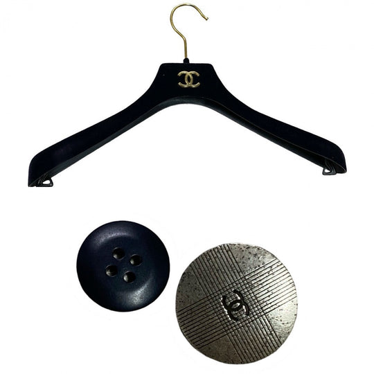 CHANEL tailored jacket wool Navy 38