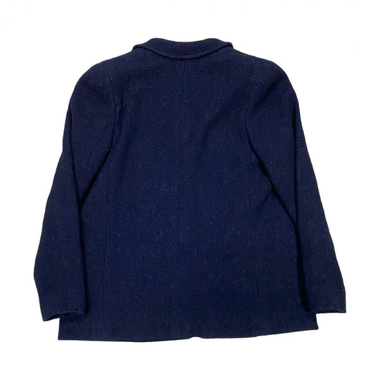 CHANEL tailored jacket wool Navy 38