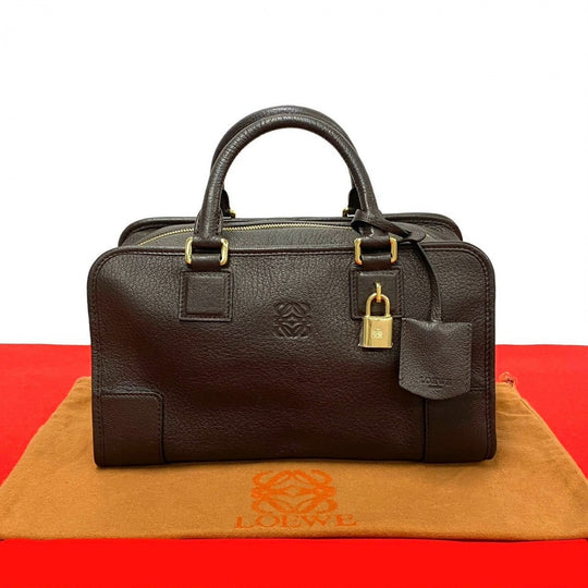 LOEWE Handbag leather Brown Amazona 28