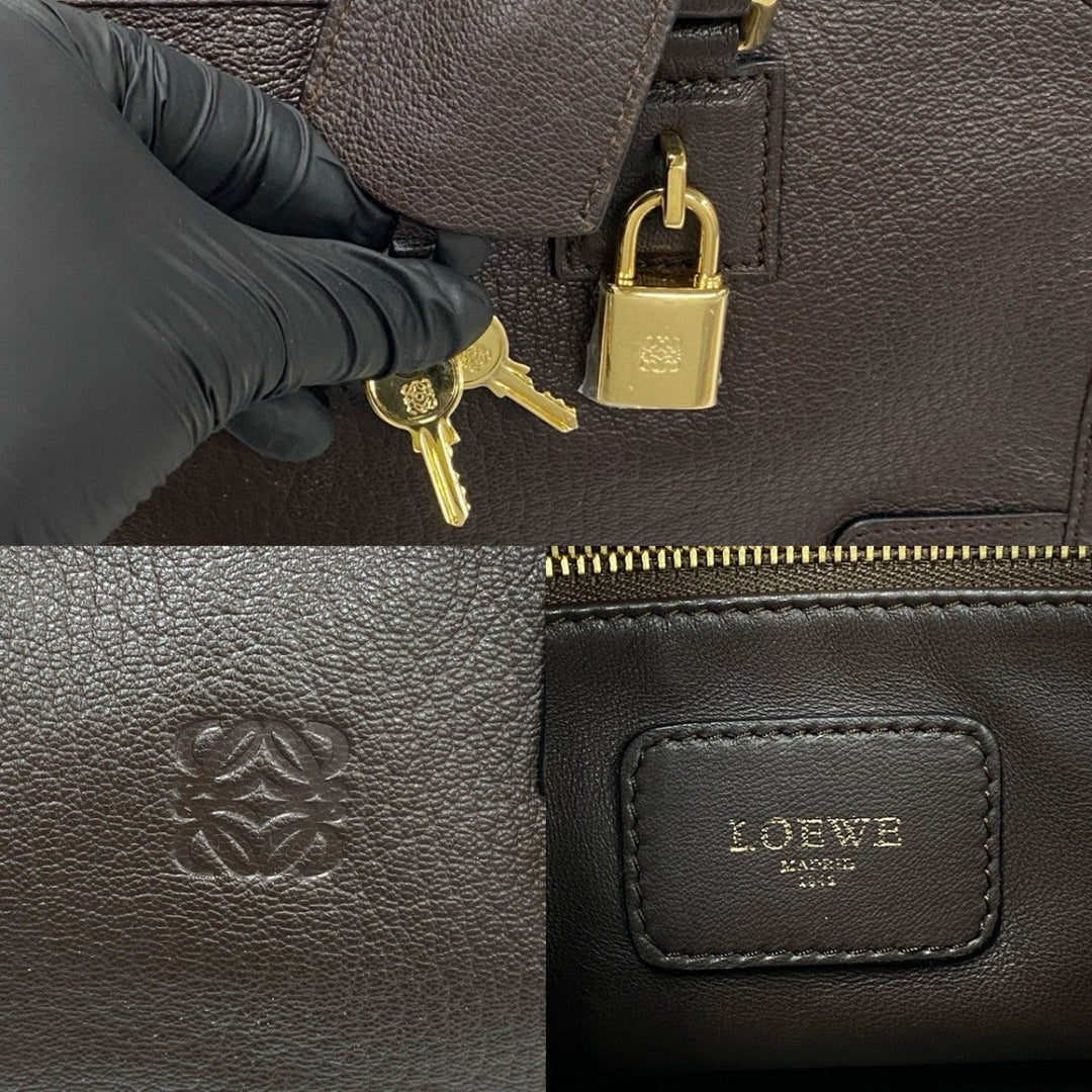 LOEWE Handbag leather Brown Amazona 28