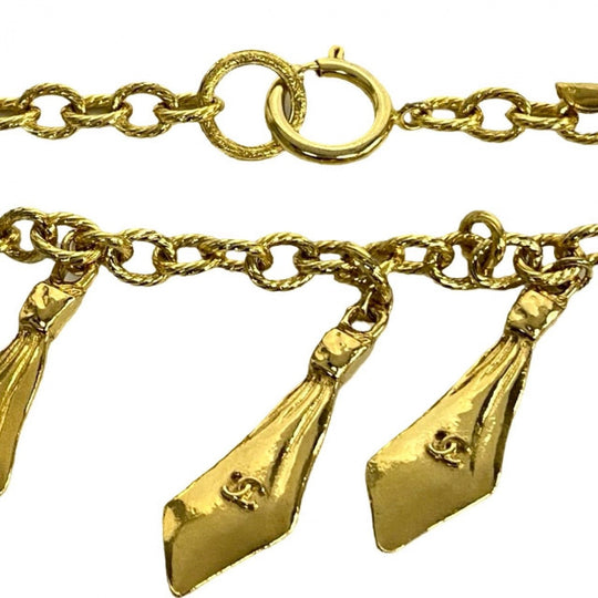 CHANEL Necklace Gold Plated gold