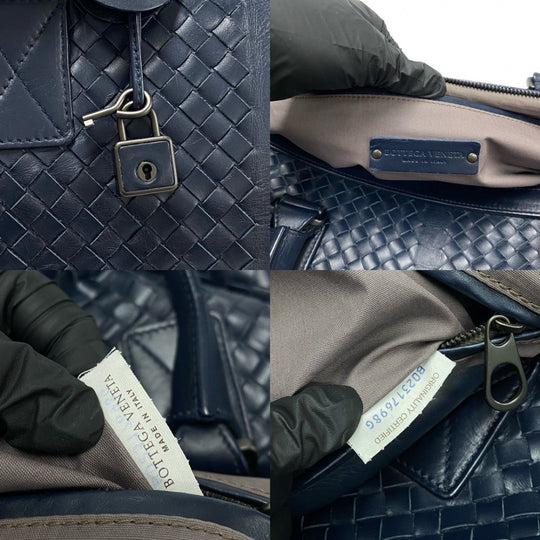 BOTTEGAVENETA Boston Duffel bag leather Navy