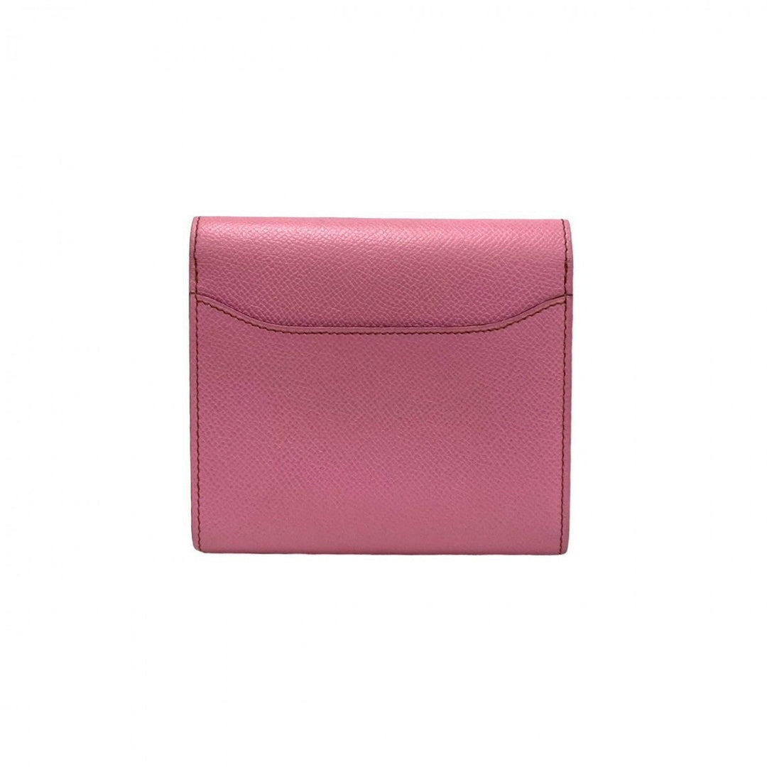 HERMES Bifold Wallet Epsom pink Constance Compact